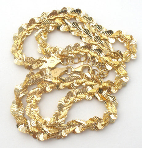 Gold Over Sterling Silver Chain Necklace 20"