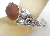 Goldstone Cuff Bracelet Sterling Silver - The Jewelry Lady's Store