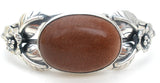 Goldstone Cuff Bracelet Sterling Silver - The Jewelry Lady's Store