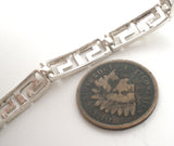 Greek Key Bracelet Sterling Silver 8" - The Jewelry Lady's Store