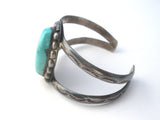 Hand Made Turquoise Cuff Bracelet Sterling Silver