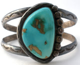Hand Made Turquoise Cuff Bracelet Sterling Silver