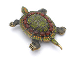 Heidi Daus Turtle Brooch Pin With Crystals - The Jewelry Lady's Store