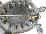 Heidi Daus Turtle Brooch Pin With Crystals - The Jewelry Lady's Store
