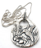 Hummingbird Pendant 925 Necklace by Didae Shablool - The Jewelry Lady's Store