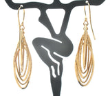 Italian 14K Gold Dangle Earrings Vintage
