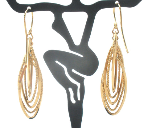 Italian 14K Gold Dangle Earrings Vintage