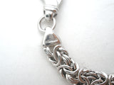 Italian Byzantine Chain Link Bracelet Sterling Silver 8"