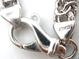 Italian Byzantine Chain Link Bracelet Sterling Silver 8"