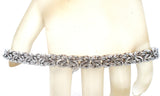 Italian Byzantine Chain Link Bracelet Sterling Silver 8"