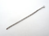 Italian Byzantine Chain Link Bracelet Sterling Silver 8"