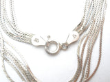 Italian Multi Chain Necklace Sterling Silver 31" Long - The Jewelry Lady's Store