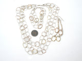 Italian Two Tone Sterling Silver Jewelry Set