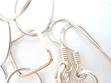 Italian Two Tone Sterling Silver Jewelry Set