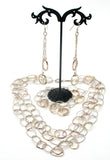 Italian Two Tone Sterling Silver Jewelry Set