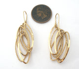 Italian 14K Gold Dangle Earrings Vintage