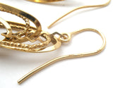 Italian 14K Gold Dangle Earrings Vintage