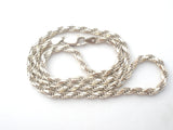 Italian Rope Chain Necklace Sterling Silver 20" - The Jewelry Lady's Store