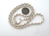 Italian Rope Chain Necklace Sterling Silver 20" - The Jewelry Lady's Store