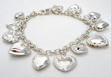 Sterling Silver Charm Bracelet with Hearts JCM - The Jewelry Lady's Store