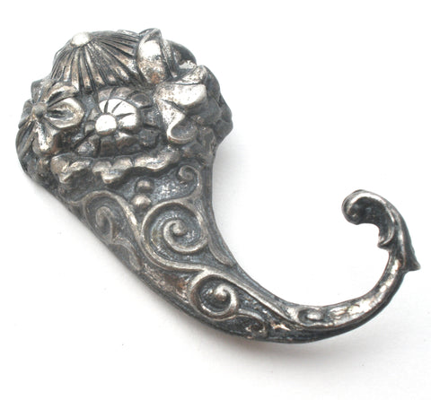 JEWELART Sterling Silver Cornucopia Brooch Pin Vintage