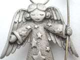 JJ Pewter Angel Brooch Pin Vintage - The Jewelry Lady's Store