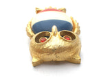 JJ Red White & Blue Owl Brooch Pin Vintage - The Jewelry Lady's Store