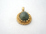 Jade Pendant 14K Yellow Gold For Necklace Vintage - The Jewelry Lady's Store