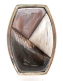 Jay King Sterling Silver Petrified Wood & Agate Size 9