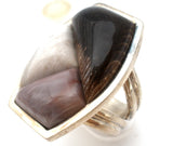 Jay King Sterling Silver Petrified Wood & Agate Size 9