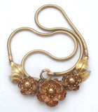 Krementz Yellow & Rose Gold Flower Necklace 16"