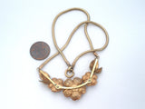 Krementz Yellow & Rose Gold Flower Necklace 16"