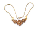 Krementz Yellow & Rose Gold Flower Necklace 16"