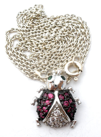 Ladybug Pendant Pendant Sterling Silver 18"