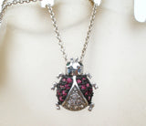 Ladybug Pendant Pendant Sterling Silver 18" - The Jewelry Lady's Store