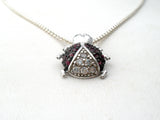 Ladybug Pendant Pendant Sterling Silver 18" - The Jewelry Lady's Store