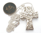 Lavaggi Mother of Pearl Cross Sterling Silver Necklace