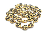 Leopard Print Enamel Necklace 24" Long - The Jewelry Lady's Store