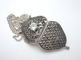 Marcasite & CZ Purse Pendant Necklace 925 - The Jewelry Lady's Store