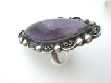 Mexican Amethyst Knuckle Ring Sterling Silver - The Jewelry Lady's Store