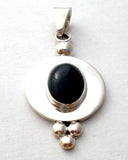 Mexican Black Onyx Pendant Sterling Silver - The Jewelry Lady's Store