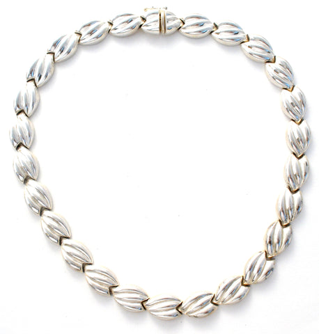 Italian Sterling Silver Necklace 17" Long Milor