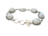 Moonstone Rainbow Bracelet Sterling Silver PTI - The Jewelry Lady's Store