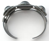 Navajo Black Onyx Cuff Bracelet Sterling Silver Vintage