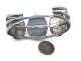 Navajo Black Onyx Cuff Bracelet Sterling Silver Vintage