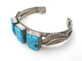 Navajo Turquoise Cuff Bracelet Sterling Silver - The Jewelry Lady's Store