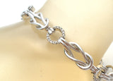 Love Knot Diamond Bracelet Sterling Silver - The Jewelry Lady's Store