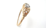 14K Gold Heart Diamond Ring Size 5.75 - The Jewelry Lady's Store