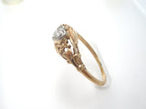 14K Gold Heart Diamond Ring Size 5.75 - The Jewelry Lady's Store