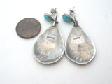 Turquoise & MOP Sterling Silver Earrings Southwestern